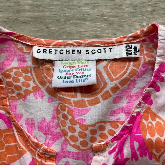 Gretchen Scott Designs Turtle Print Tunic Dress 10 / 12 summer dress - Picture 7 of 12